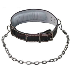 slt haswell fitness hj 5201s workout cowhide belt with iron chain 1